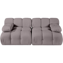 Orin Taupe Velvet Performance Fabric Upholstered 2 pc. Modular Sofa