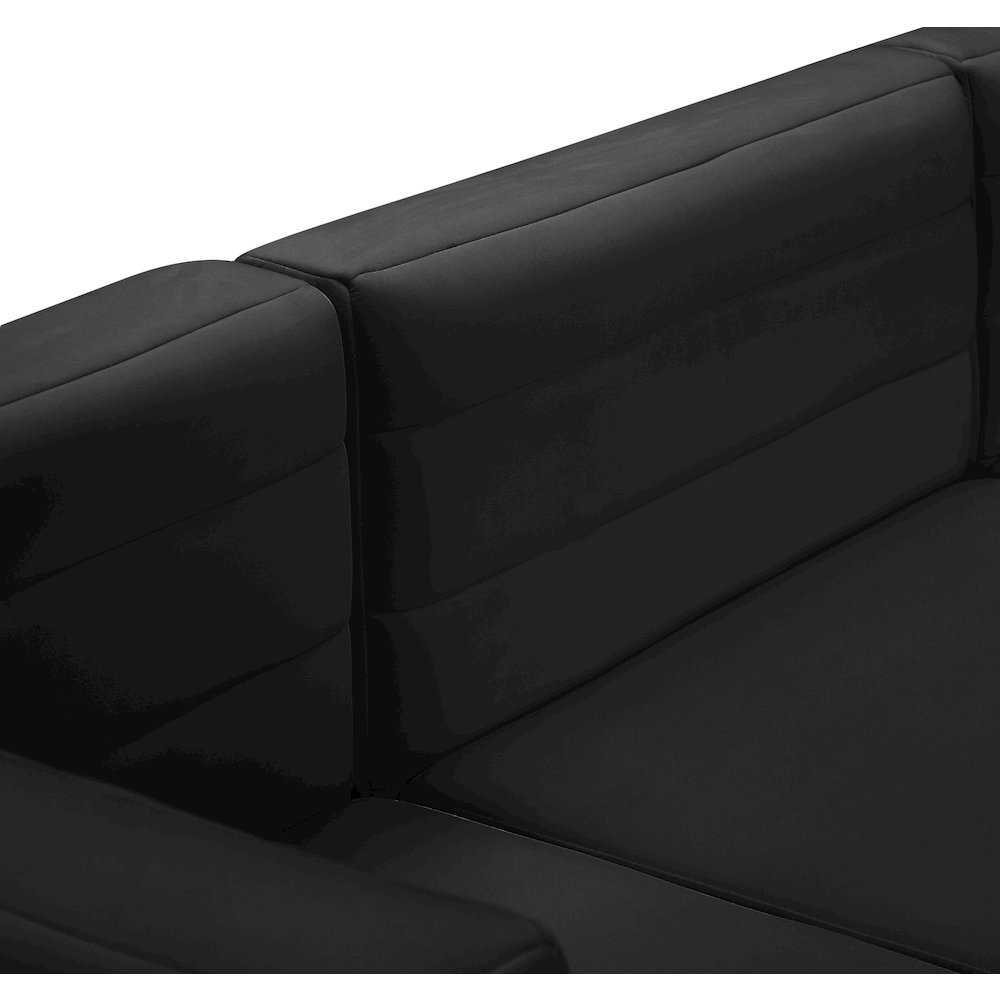 Quincy Black Velvet Modular Corner Chair