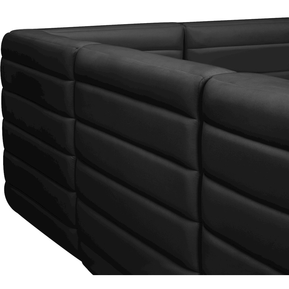 Quincy Black Velvet Modular Sofa