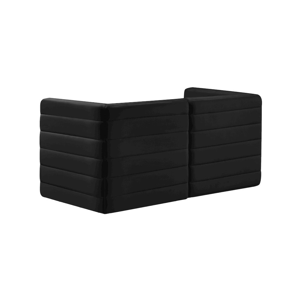 Quincy Black Velvet Modular Sofa
