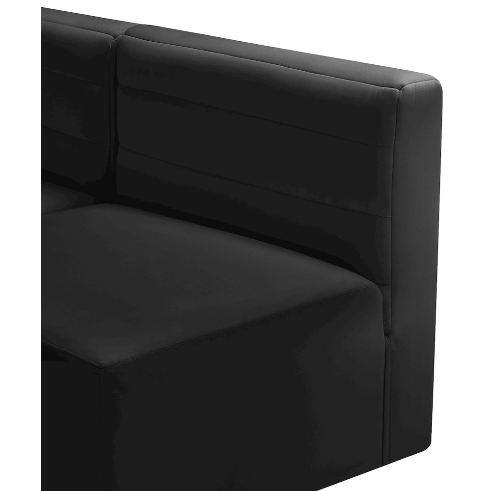 Quincy Black Velvet Modular Sofa