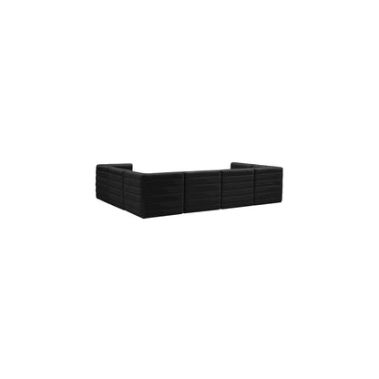 Quincy Black Velvet Modular Sectional