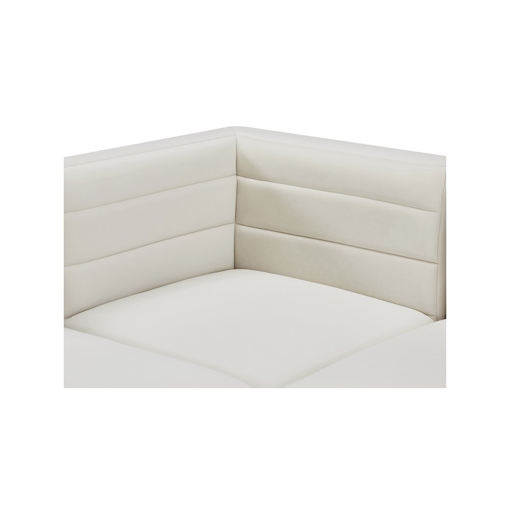 Quincy Cream Velvet Modular Armless Chair