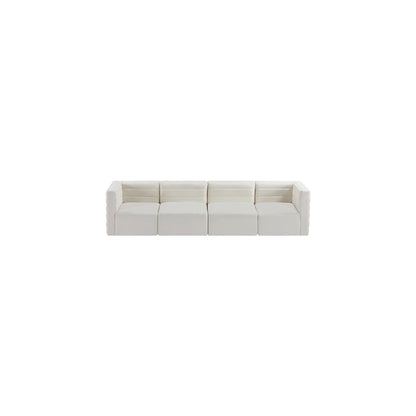 Quincy Cream Velvet Modular Sofa