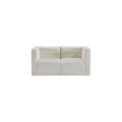 Quincy Cream Velvet Modular Sofa