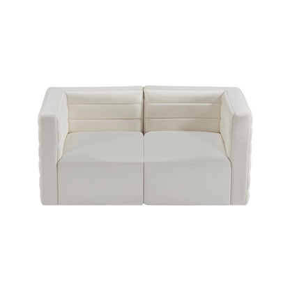 Quincy Cream Velvet Modular Sofa