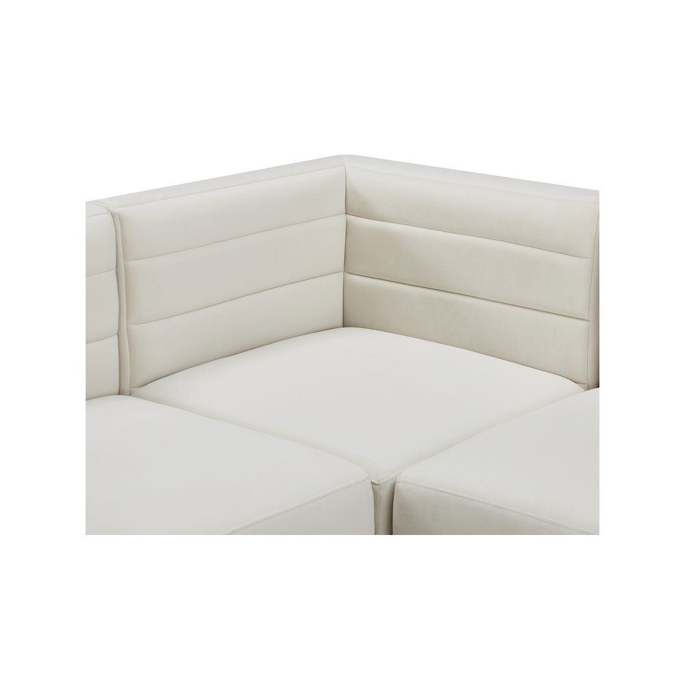 Quincy Cream Velvet Modular Sofa