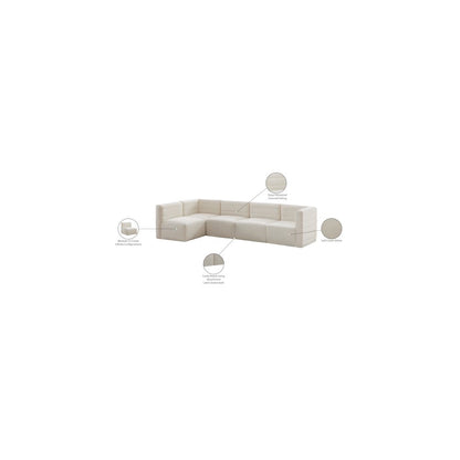Quincy Cream Velvet Modular Sectional