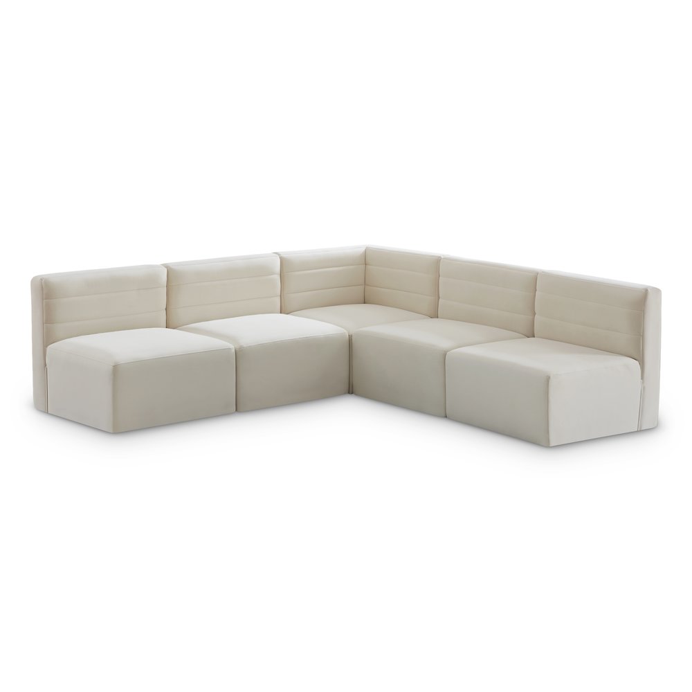 Quincy Cream Velvet Modular Sectional