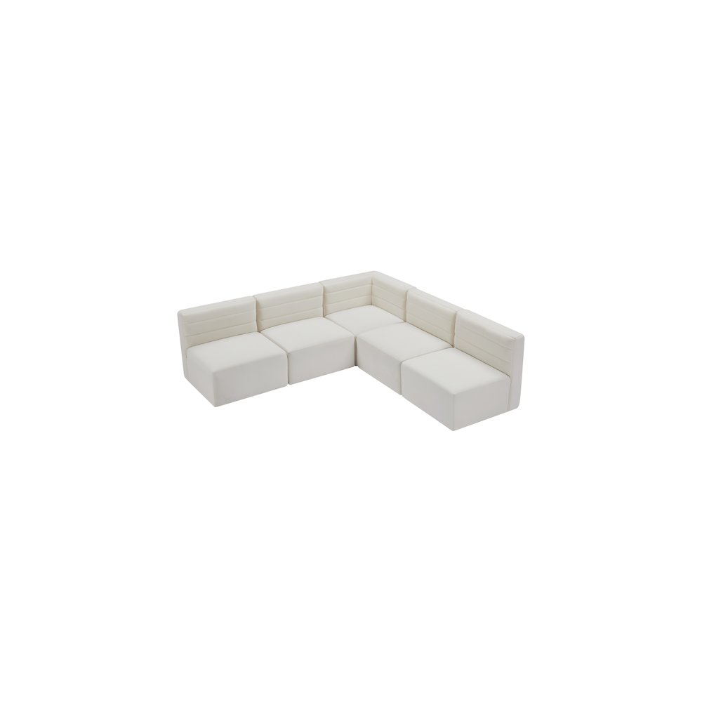 Quincy Cream Velvet Modular Sectional