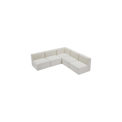 Quincy Cream Velvet Modular Sectional