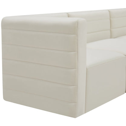 Quincy Cream Velvet Modular Sectional