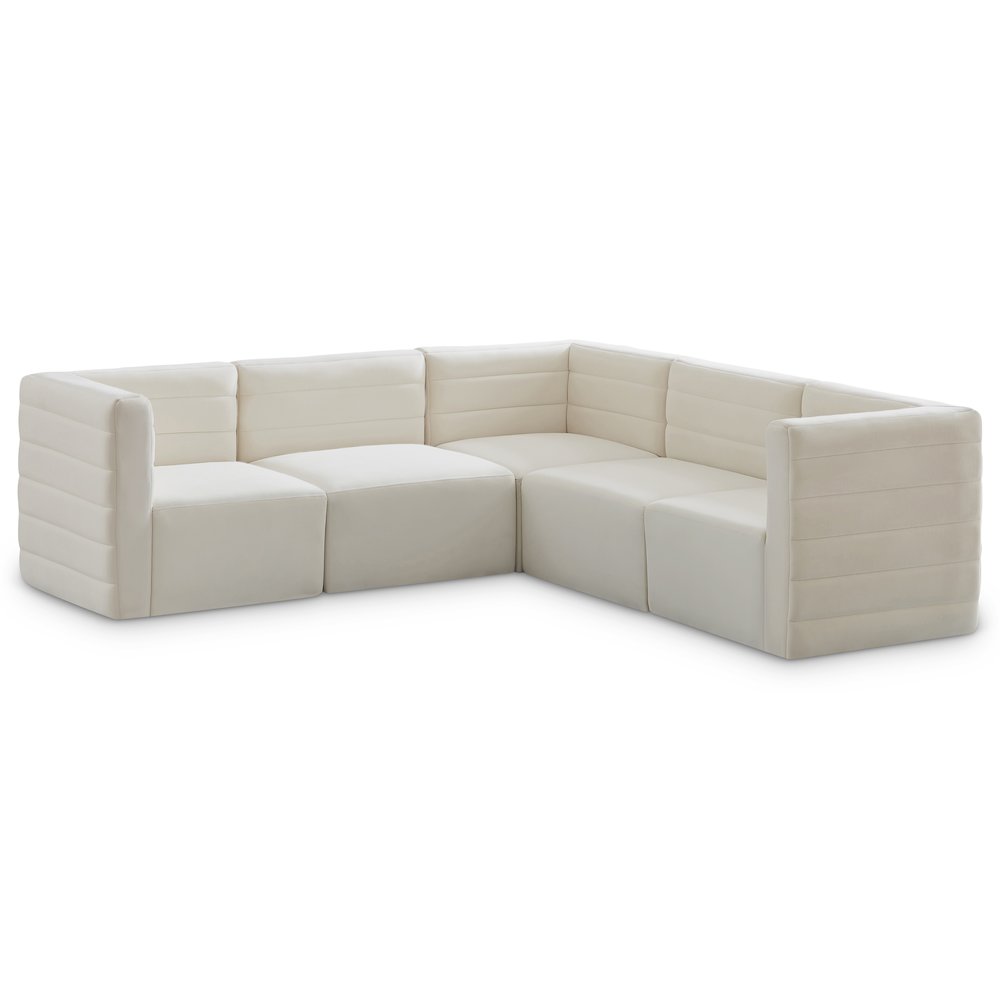 Quincy Cream Velvet Modular Sectional