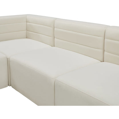 Quincy Cream Velvet Modular Sectional