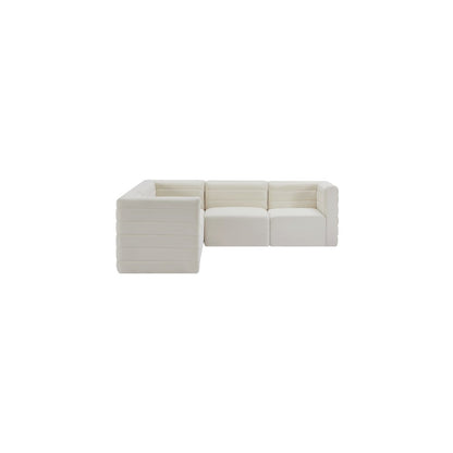 Quincy Cream Velvet Modular Sectional