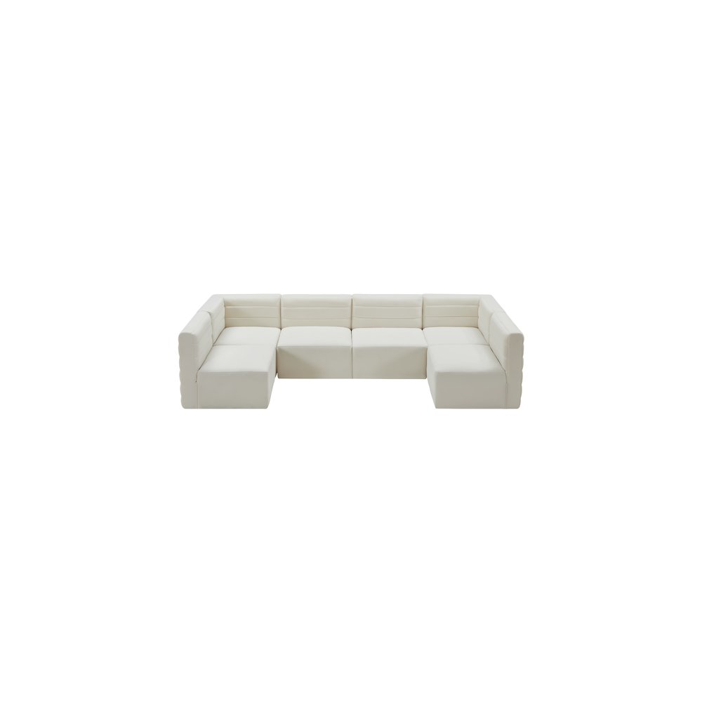 Quincy Cream Velvet Modular Sectional
