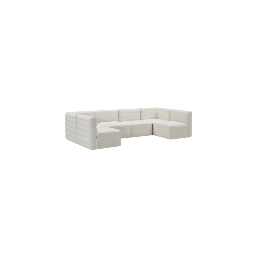 Quincy Cream Velvet Modular Sectional