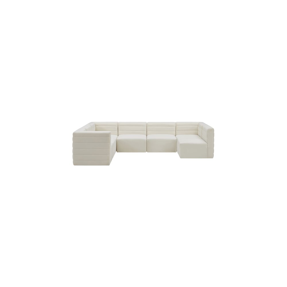 Quincy Cream Velvet Modular Sectional