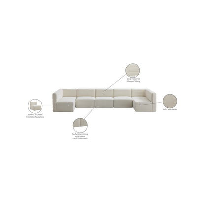Quincy Cream Velvet Modular Sectional