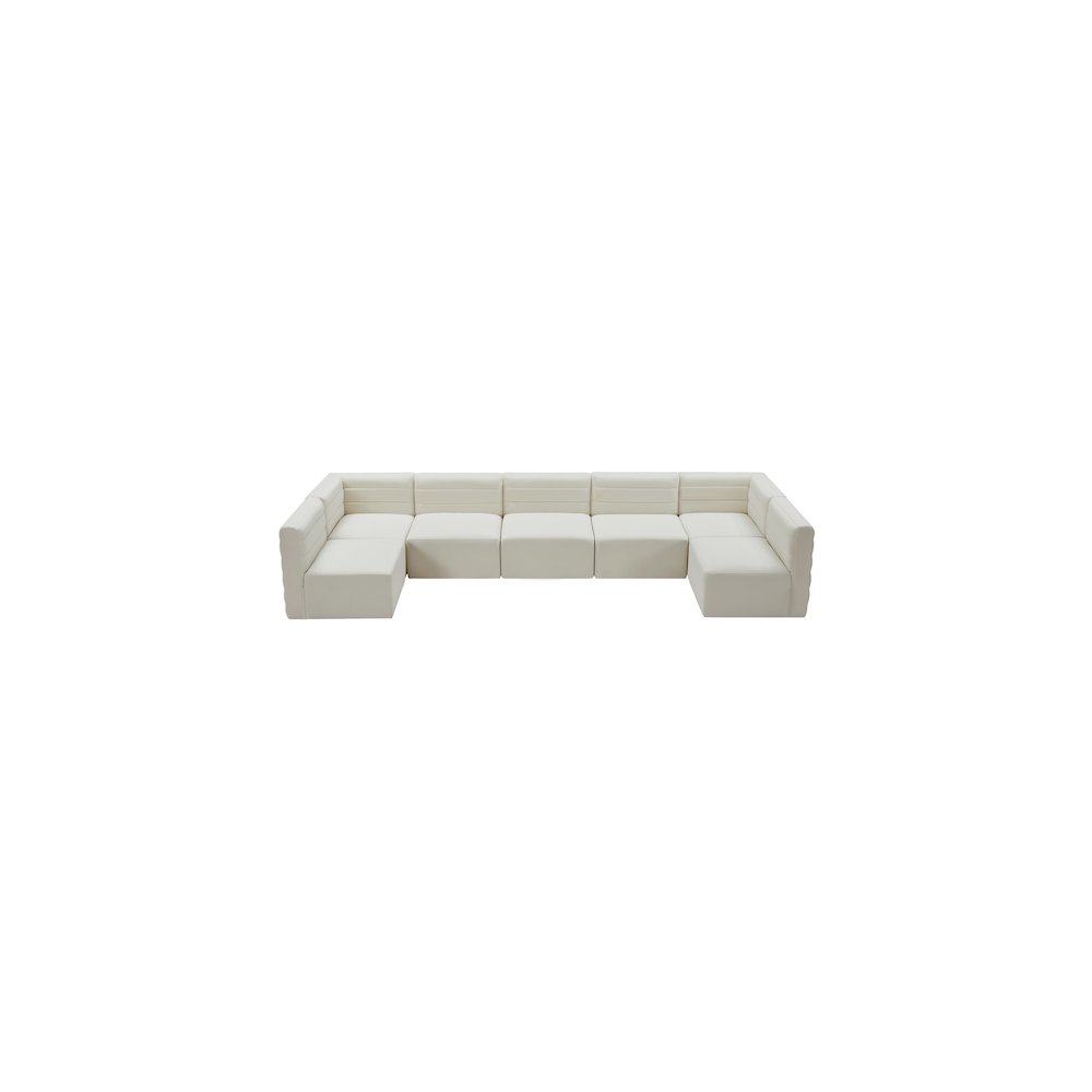 Quincy Cream Velvet Modular Sectional