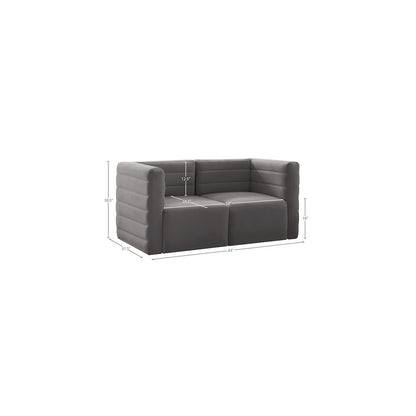 Quincy Grey Velvet Modular Sofa