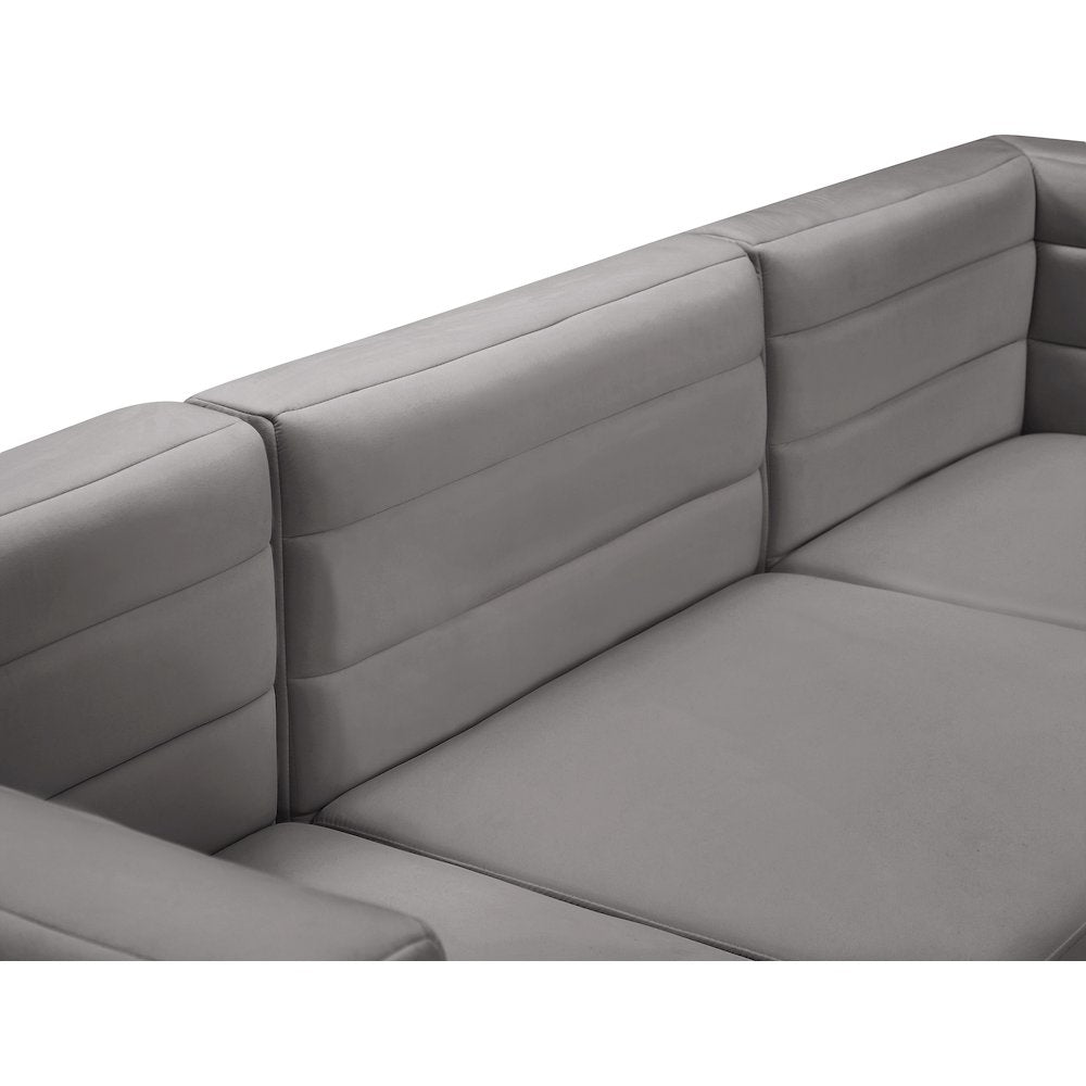 Quincy Grey Velvet Modular Sofa