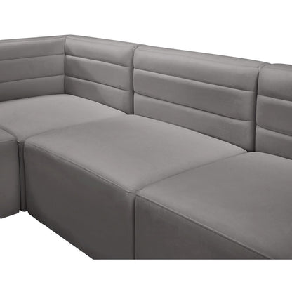 Quincy Grey Velvet Modular Sofa