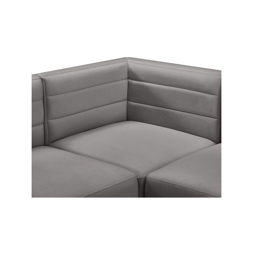 Quincy Grey Velvet Modular Sofa
