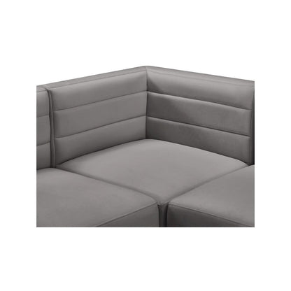 Quincy Grey Velvet Modular Sofa
