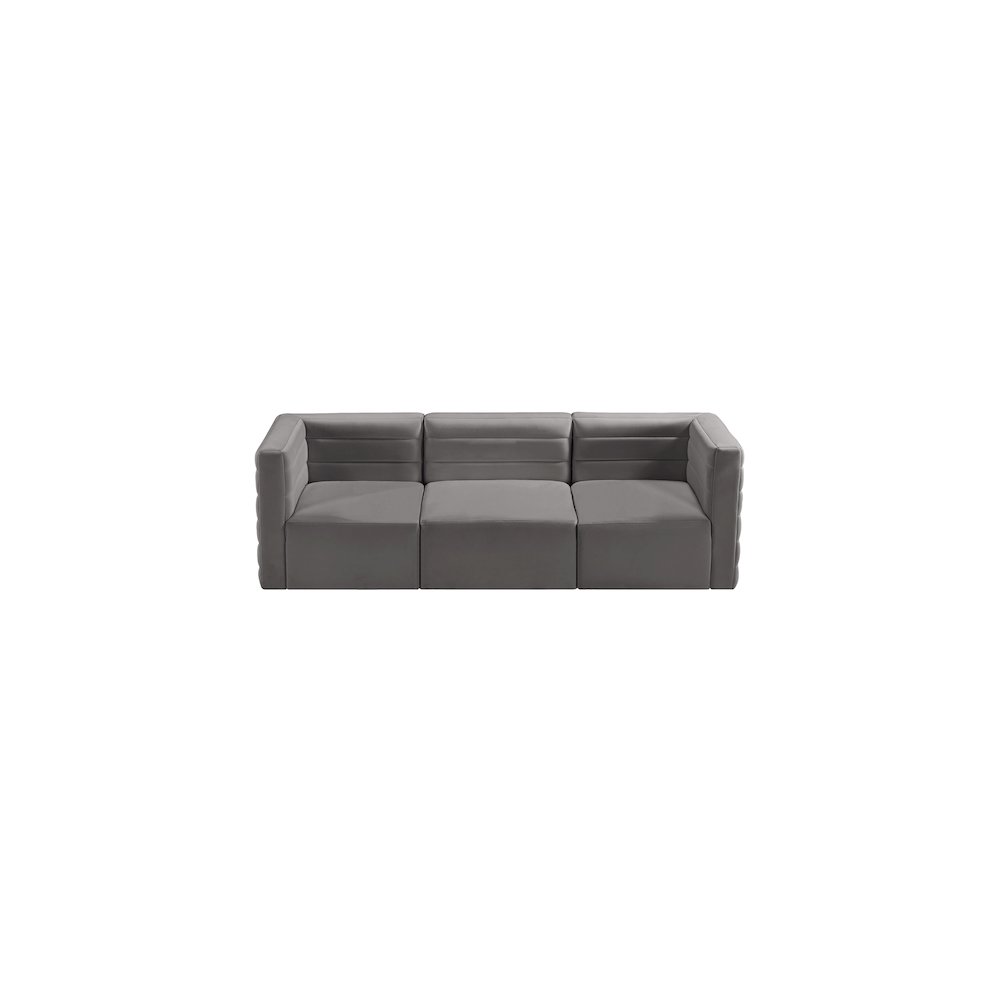 Quincy Grey Velvet Modular Sofa