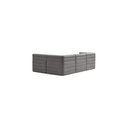 Quincy Grey Velvet Modular Sectional
