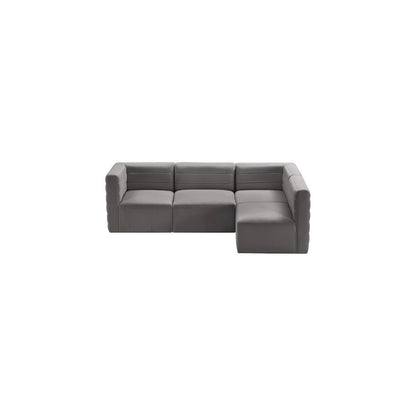 Quincy Grey Velvet Modular Sectional