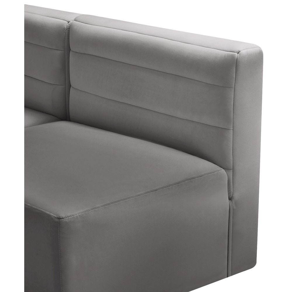 Quincy Grey Velvet Modular Sectional