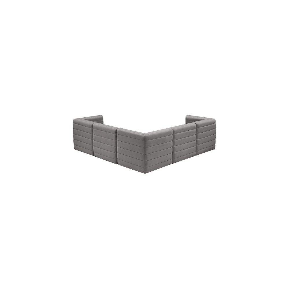 Quincy Grey Velvet Modular Sectional