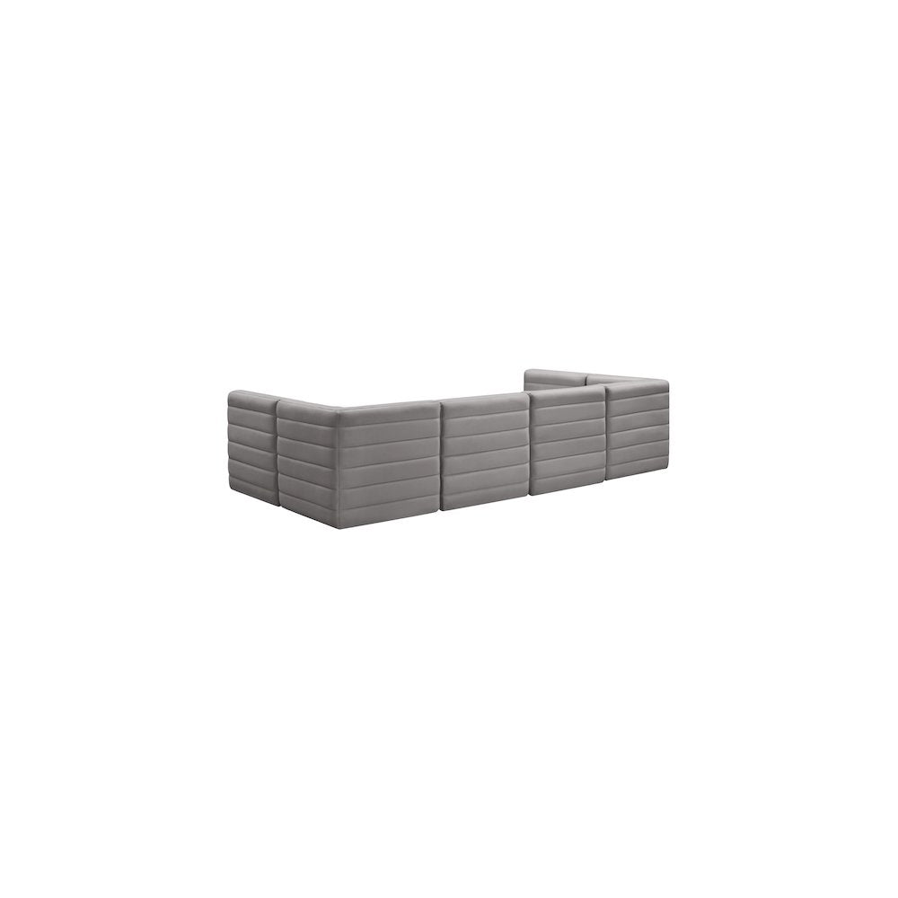 Quincy Grey Velvet Modular Sectional