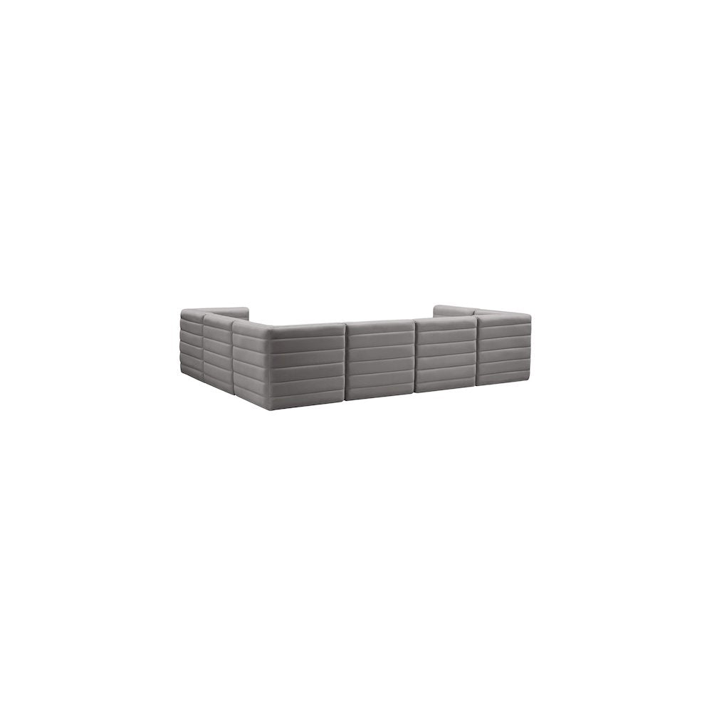 Quincy Grey Velvet Modular Sectional
