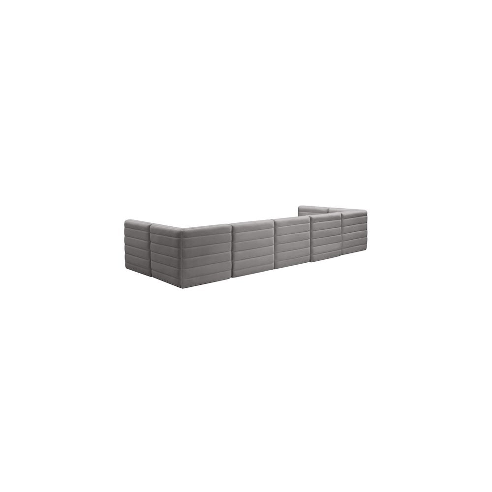 Quincy Grey Velvet Modular Sectional