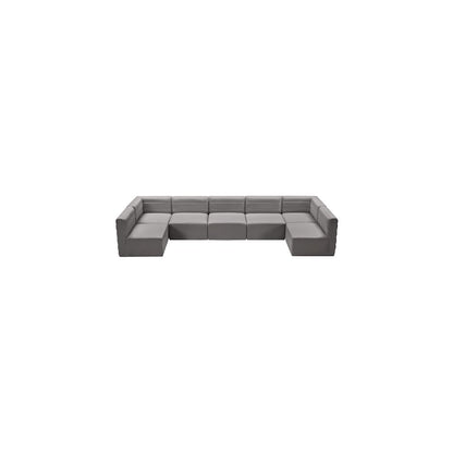 Quincy Grey Velvet Modular Sectional
