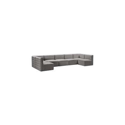 Quincy Grey Velvet Modular Sectional