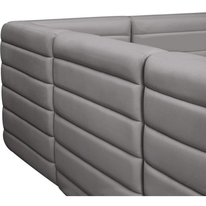 Quincy Grey Velvet Modular Sectional