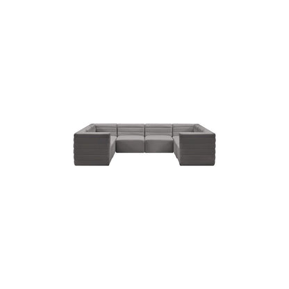 Quincy Grey Velvet Modular Sectional