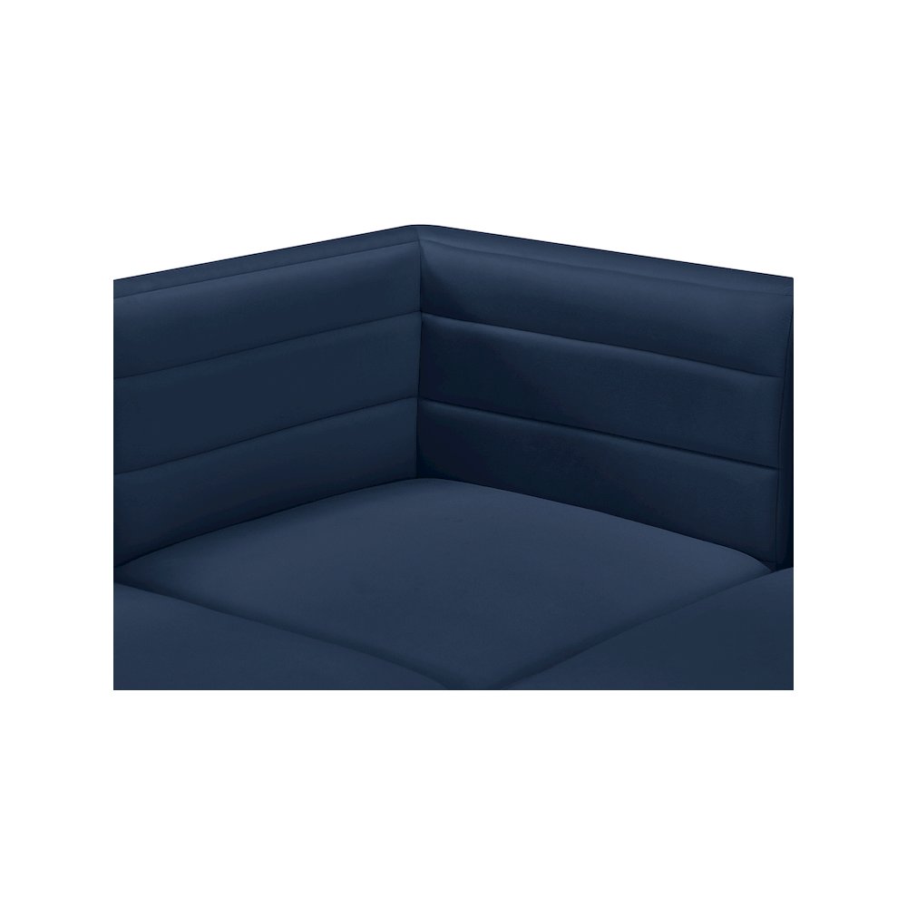 Quincy Navy Velvet Modular Armless Chair