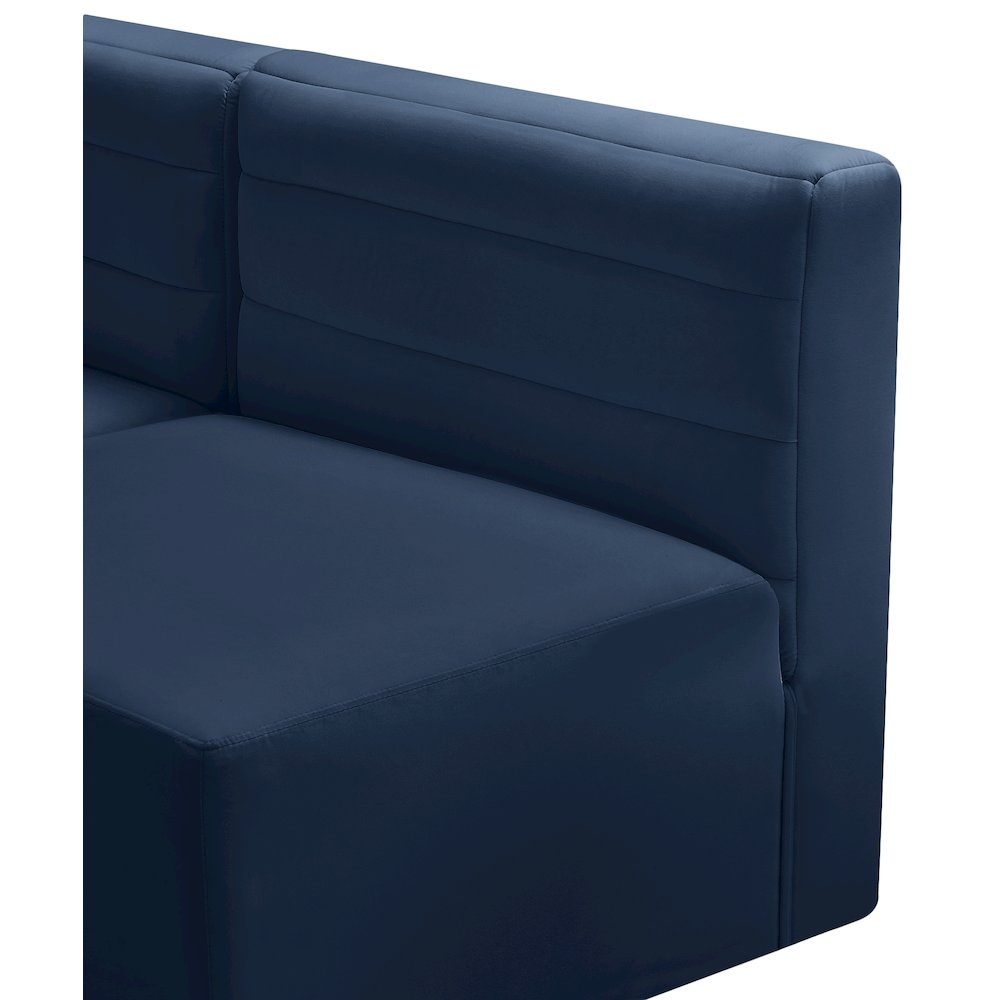 Quincy Navy Velvet Modular Corner Chair