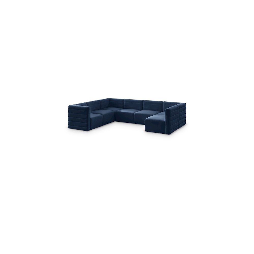 Quincy Navy Velvet Modular Sectional