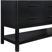 Oakwell 72" Black Engineered Stone And Solid Wood Bathroom Vanity