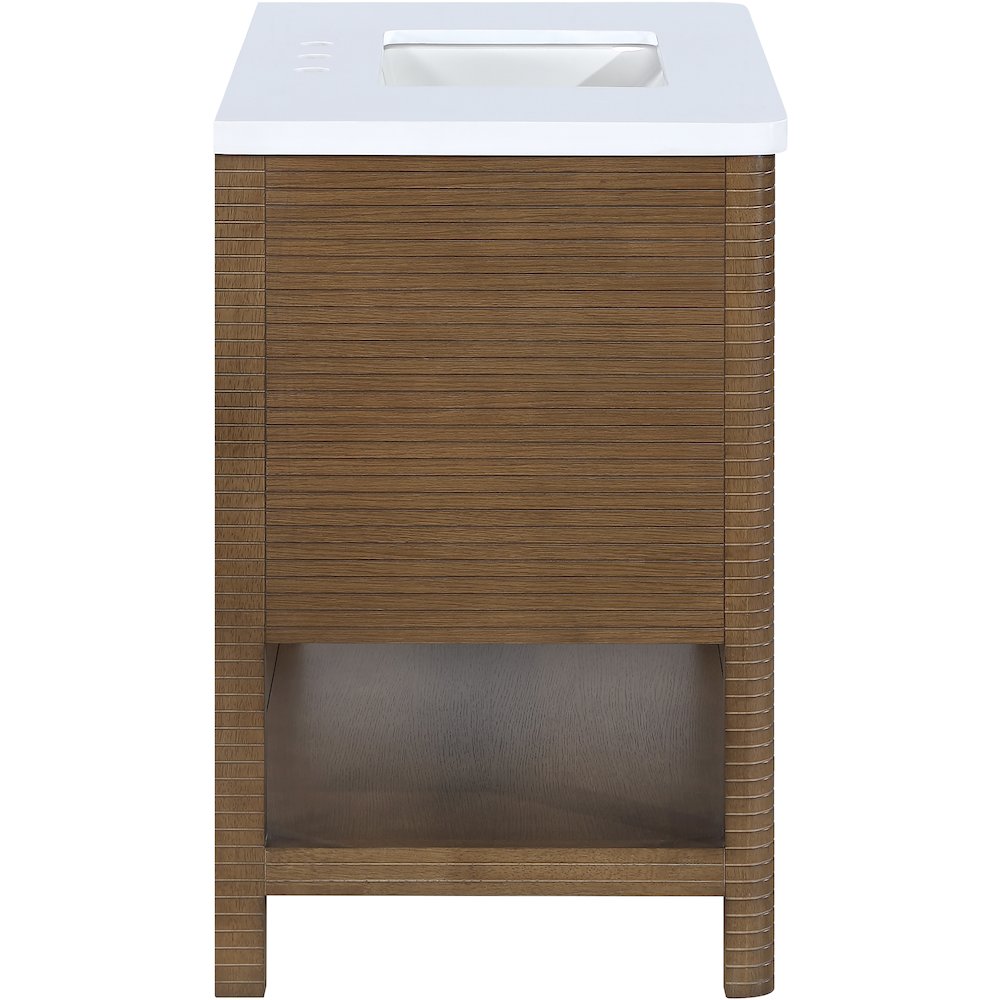 Oakwell 36" Brown Engineered Stone And Solid Wood Bathroom Vanity