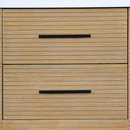 Oakwell 24" Natural Engineered Stone And Solid Wood Bathroom Vanity