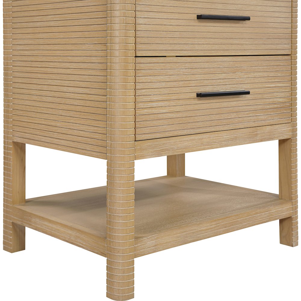 Oakwell 30" Natural Engineered Stone And Solid Wood Bathroom Vanity