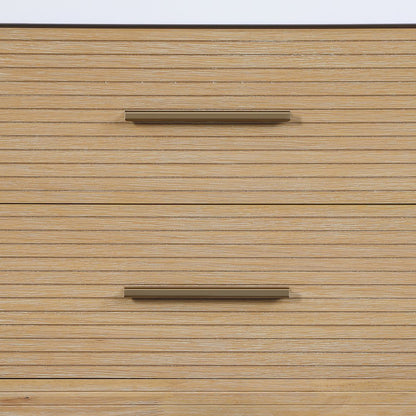 Oakwell 36" Natural Engineered Stone And Solid Wood Bathroom Vanity