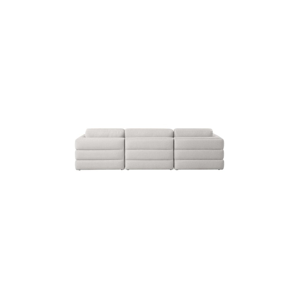 Beckham Beige Durable Linen Textured Fabric Modular Sofa